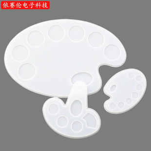 DIY drop mold color palette drawing board silicone mold new art large and small dried flower drawing board silicone mold