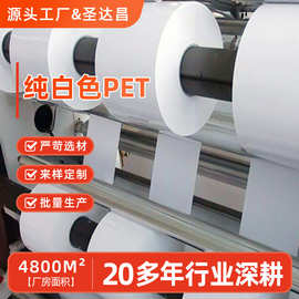 厂家直销PET绝缘纯白色耐温 pet印刷胶片哑亮白PET0.05-0.5mm薄膜