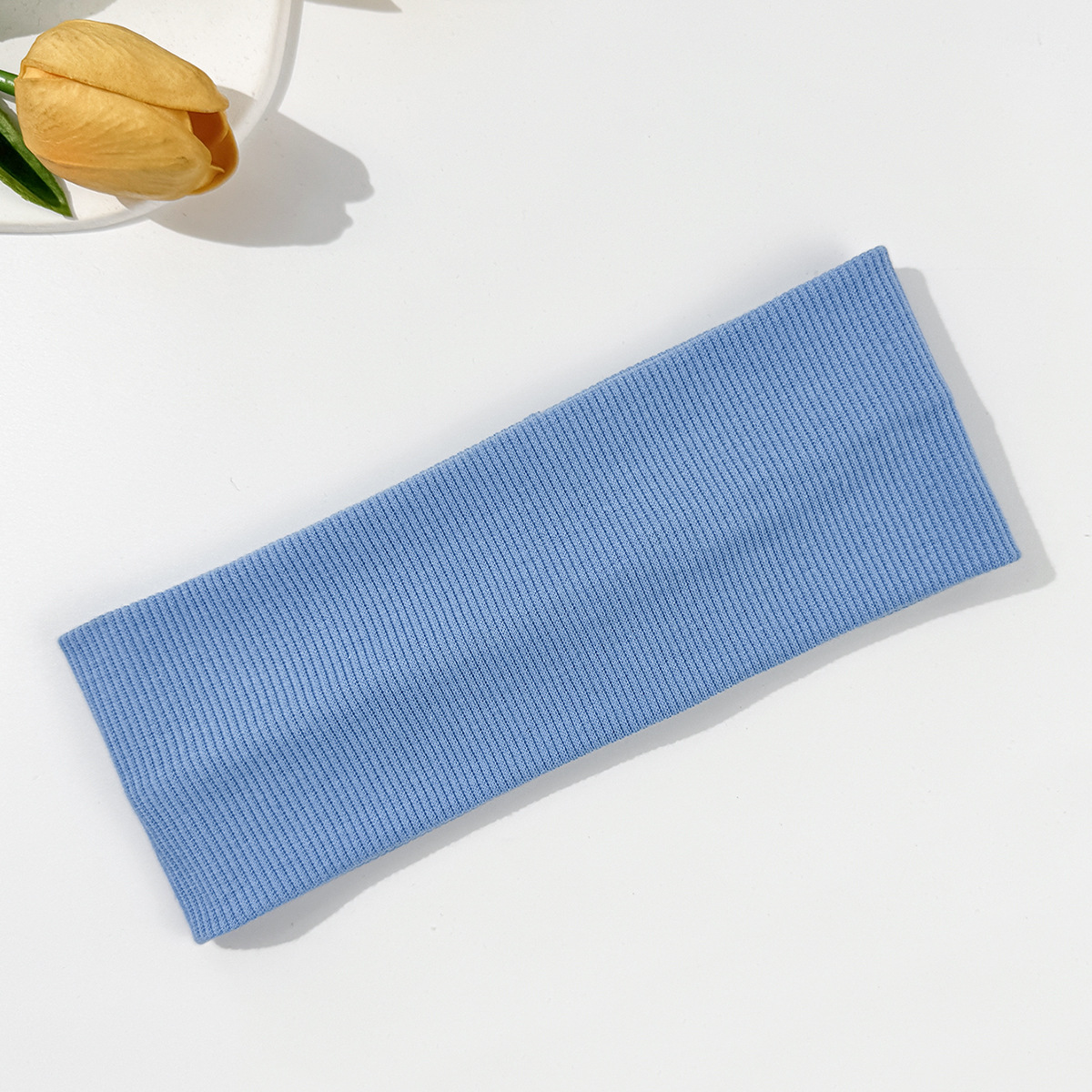 Nueva banda de pelo de punto de color sólido para hombres y mujeres yoga deportes sudor absorbente diadema internet celebridad mismo estilo hilo de algodón lavado de cara banda de pelo