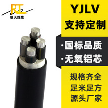 定制 國標低壓鋁芯電線10 16 25 95 240平方絕緣導線YJLV電力電纜