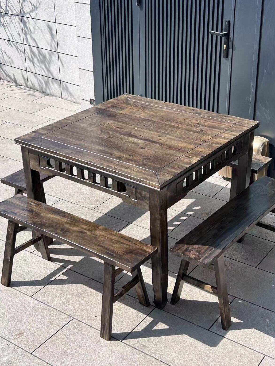 All Solid Wood Eight Immortals Table Square Old-Fashioned Table Home Dining Table Restaurant Restaurant Chinese Small Square Table Dining Table