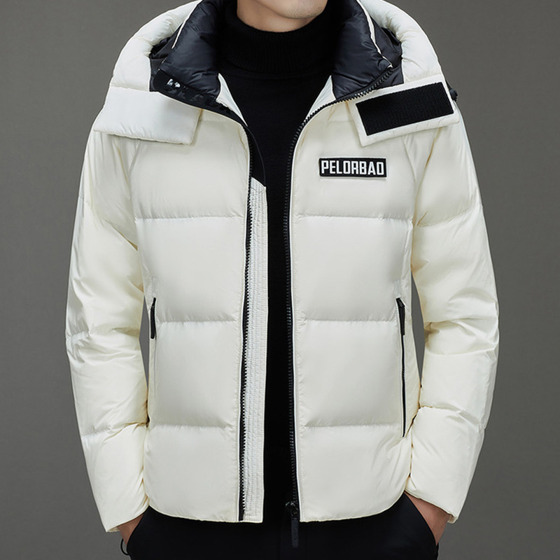 【衡嘉DKQD】2025年冬季新款连帽羽绒服男士加厚保暖白鸭绒面包服