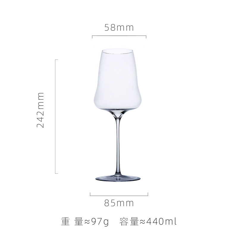Transparent wineglass