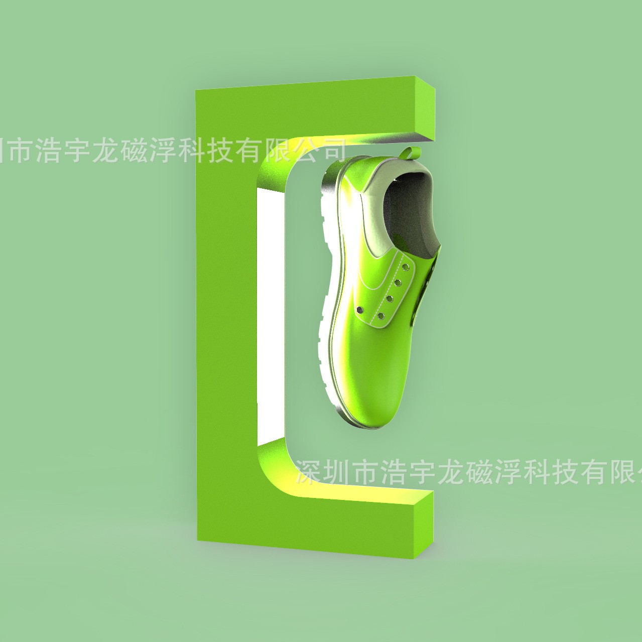 磁悬浮产品展示架 高端皮鞋/鞋店展示 创意皮鞋亚克力广告展示