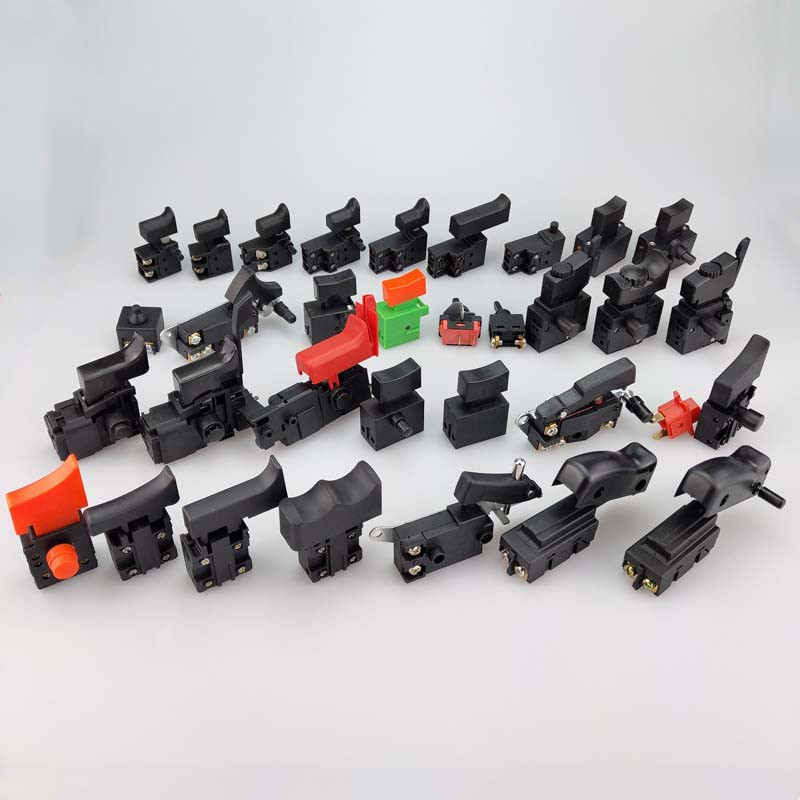 Máquina de corte, taladro eléctrico, amoladora angular, taladro de impacto, interruptor de control de velocidad, herramienta eléctrica de avance y retroceso, transmisión continua de alta potencia
