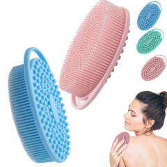 国境を越えて人気のシリコン製バスブラシ、子供用シャンプーブラシ、赤ちゃんの感覚トレーニング用タッチブラシ、柔らかい毛のシリコン製バスブラシ
