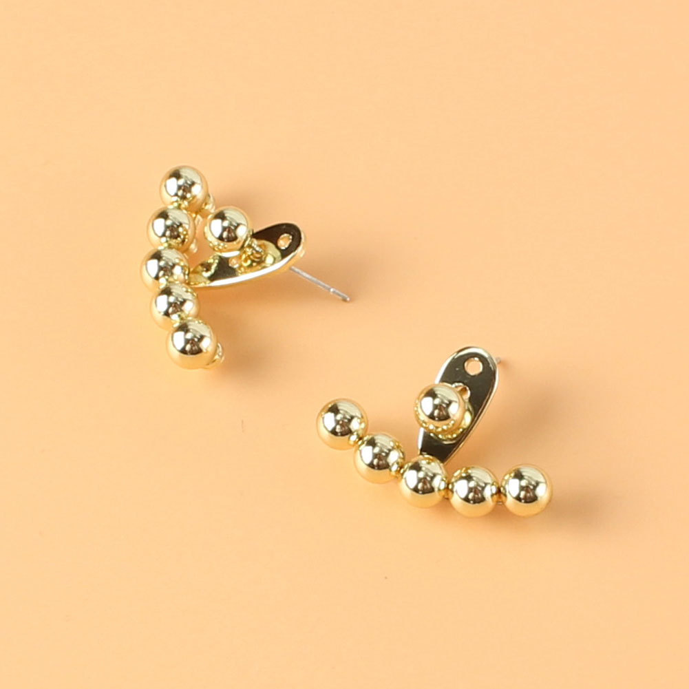 Boucles D&#39;oreilles Boules De Couleur Unie De Mode Simple En Gros Nihaojewelry display picture 4