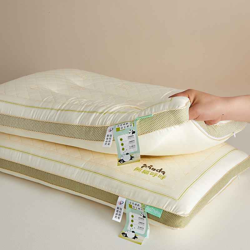 팬더 윙윙 거리는 라텍스 파티션 베개/성인-녹색 [단일]]