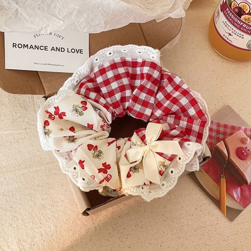 Coreano de alta calidad collar de cabello para mujeres de verano cabello de cola de caballo arco de encaje tocado de alta elasticidad