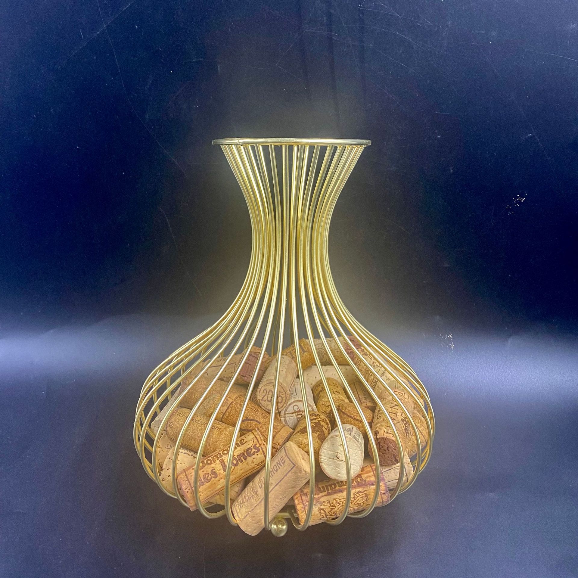 Nuevo estilo europeo tapón de vino cesta de almacenamiento hogar mesa de comedor decoración flor seca cesta de almacenamiento decoración suministro transfronterizo al por mayor