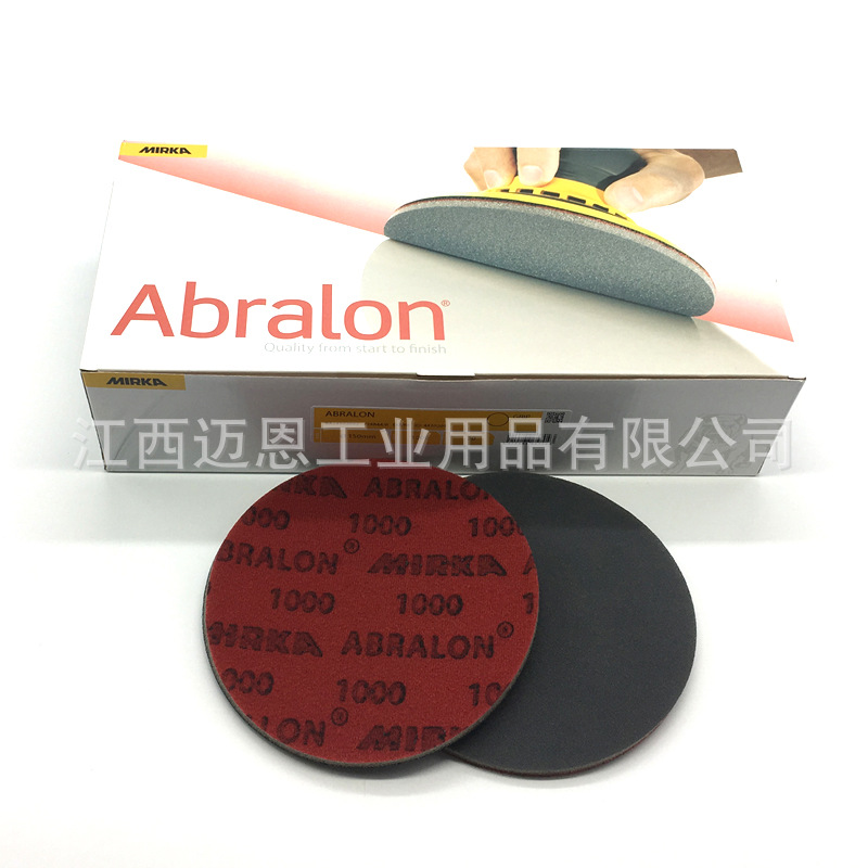 MIRKA磨卡砂棉6寸砂棉500#-4000#海棉砂纸砂盘抛光棉砂150mm