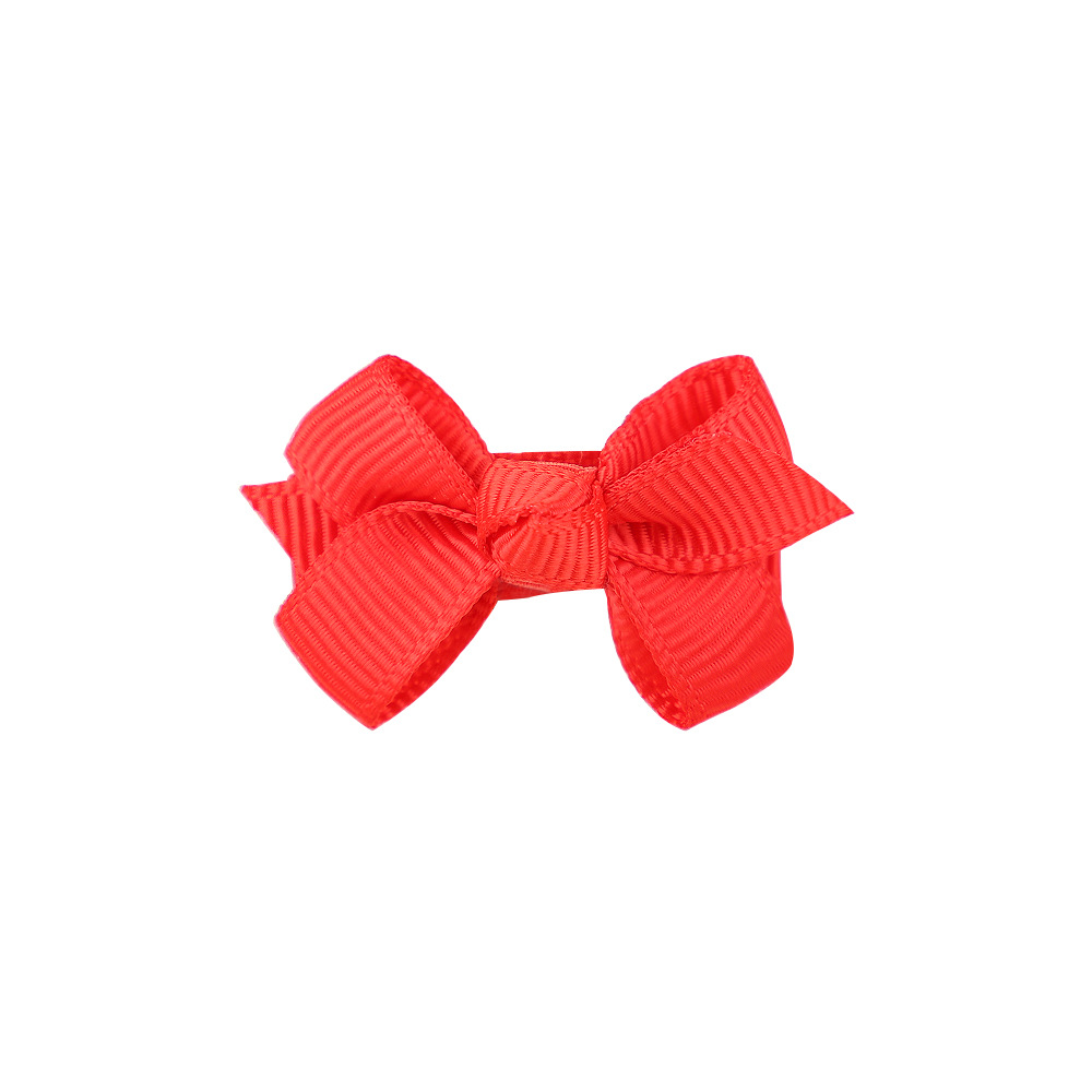 New Solid Color Bow Baby's Hair Clip Set Wholesale Nihaojewelry display picture 7