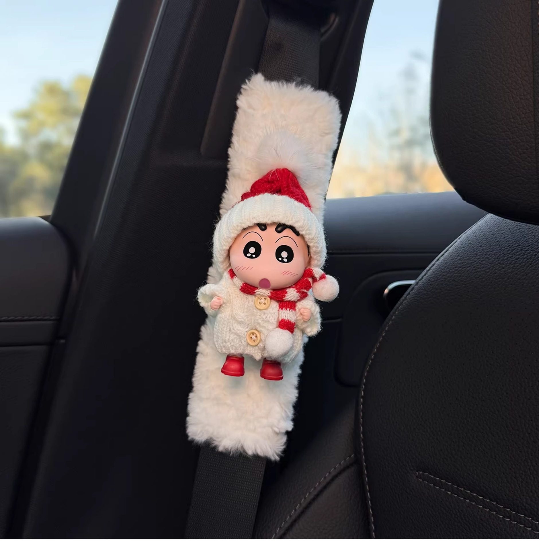 New Xiaoxin Car Seatbelt Shoulder Pads, Car Interior Seatbelt Decoration, Anti-Wear Clothing, Couple Set for Women
