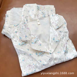 卡通可爱金丝绒兔子蕾丝睡衣女 小红书热款女士家居服套装批发