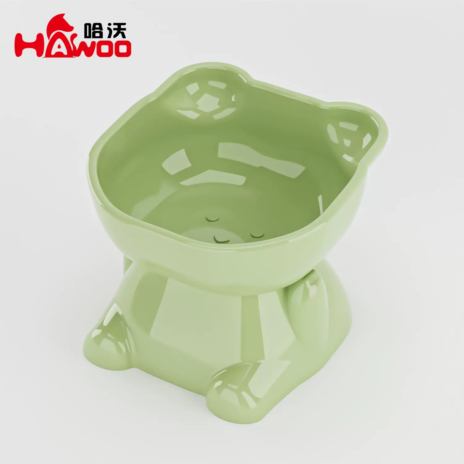 新品托脸熊宠物专用护颈碗15度倾斜设计猫咪碗猫猫高脚碗宠物食具