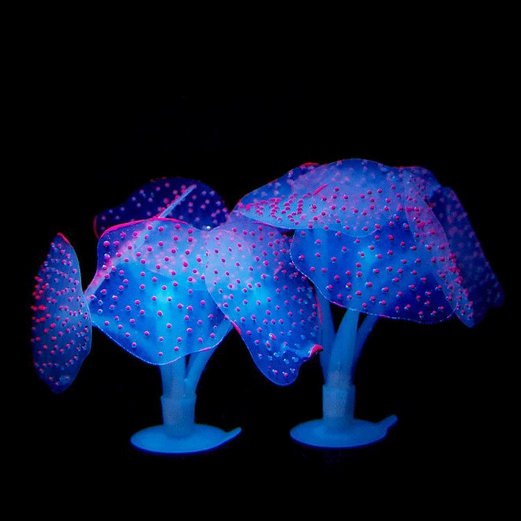 Aquarium decor, fluorescence realistic coral silicone aquatic plants