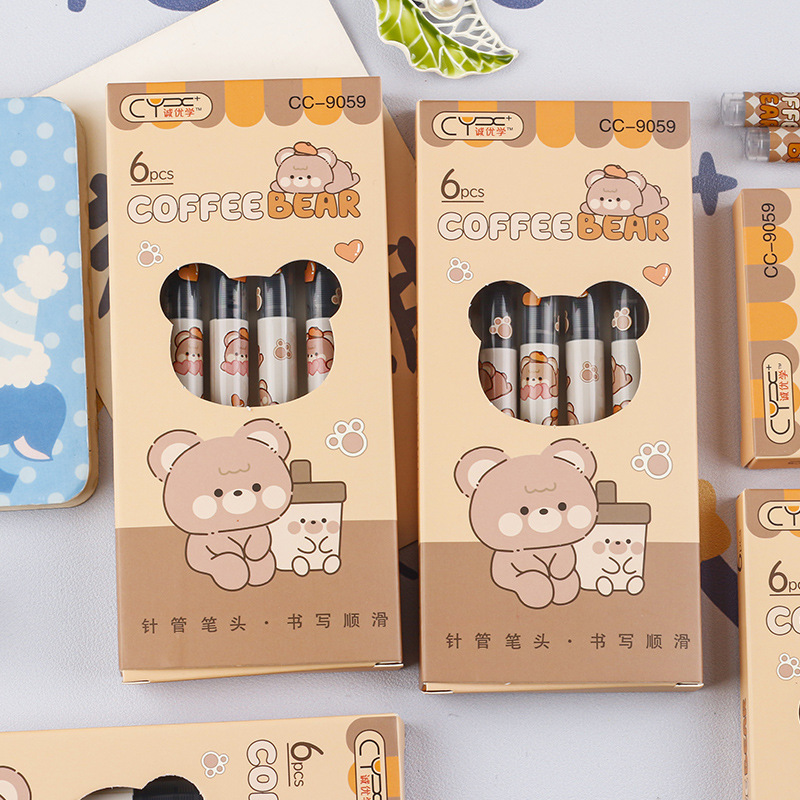 Cartoon coffee high quality quick dry smooth rollerball black…