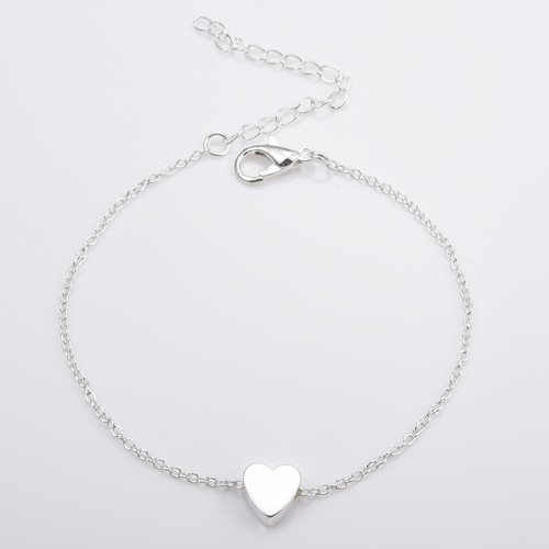 European and American foreign trade jewelry, fashion and simple, gold bracelet, heart-shaped love peach heart bracelet, simple bracelet jewelry