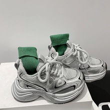 男童跑步减震打篮球女童老爹鞋子轻便软底2025新款春秋季运动鞋子