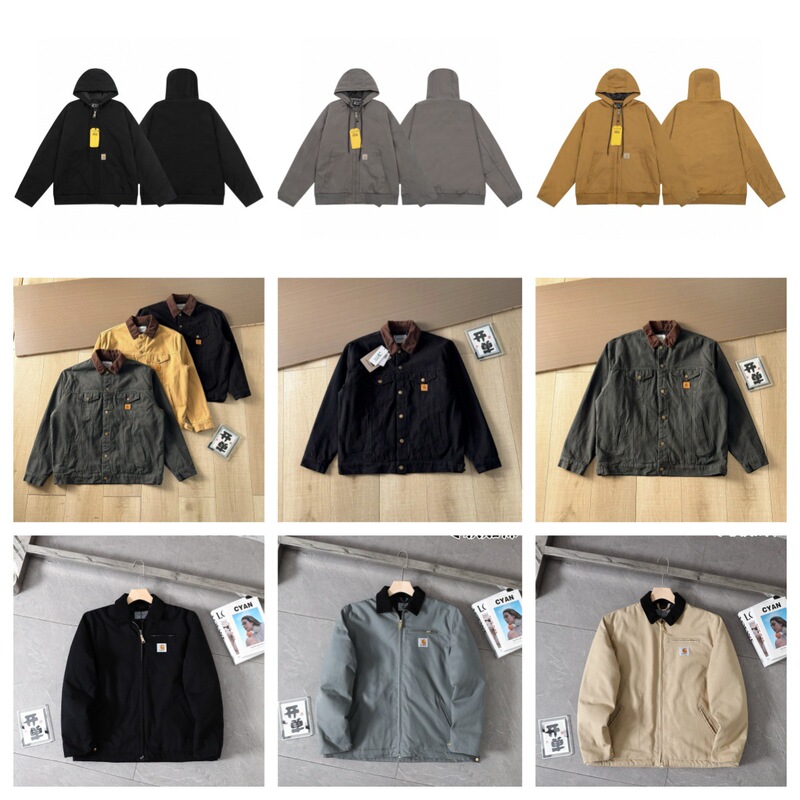Carhartt Carhartt Cotton Jacket for Men and Women Couple Detroit Heavy Lapel Interstellar Workwear Jacket