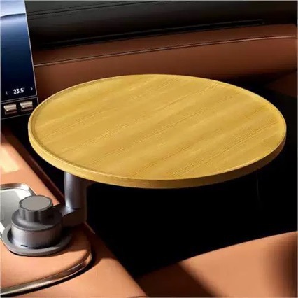 Wooden Car Tray, In-Car Floating Small Table, Leisure Tea Tray, Fruit Snack Tray, Car Tray Cup Holder
