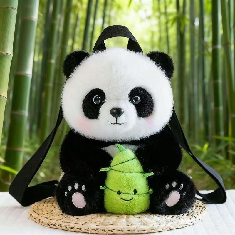 Cute Bamboo Panda Plush Toy Doll Bag Children's Storage Backpack Chengdu Base Souvenir Gift Batch Cute Bamboo Panda Plush Toy Doll Bag Children's Storage Backpack Chengdu Base Souvenir Gift Batch