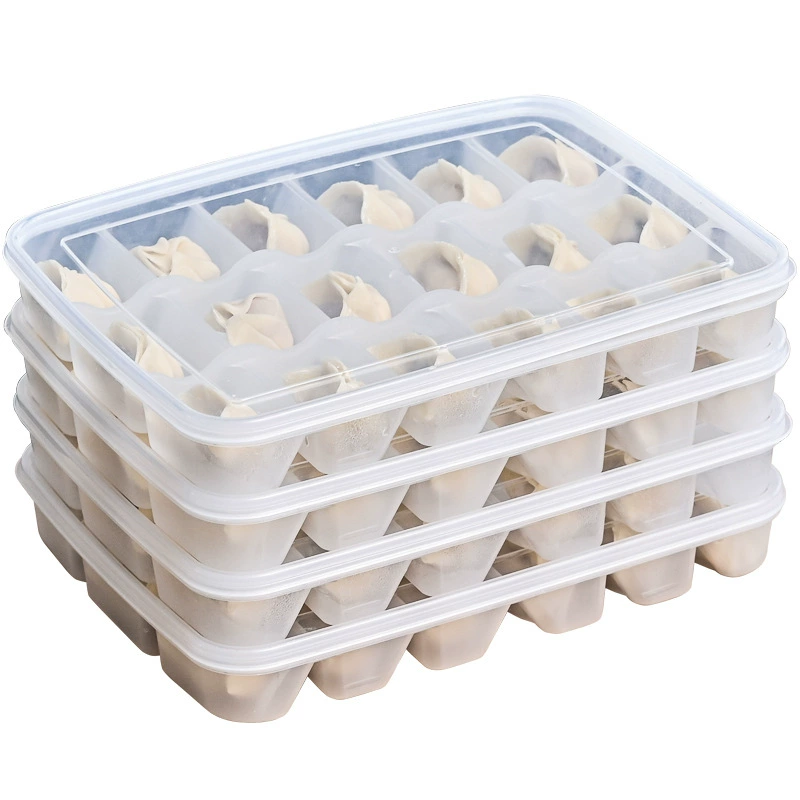 Однослойная коробка для пельменей из 30 сеток из 18 сеток может быть наложена на холодильник для хранения свежей коробки для хранения замороженных вареников