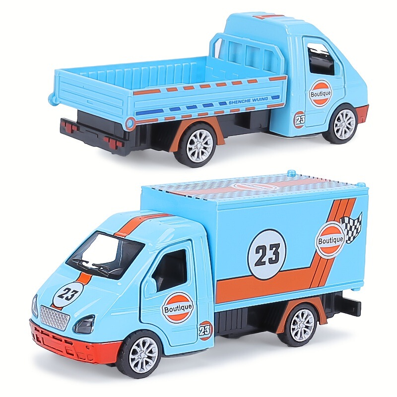 Children's 1:32 Artificial Alloy Truck Model Car Door Can Be Opened and Pulled Forward, Suitable for Desktop Decoration Collection and Gift Giving