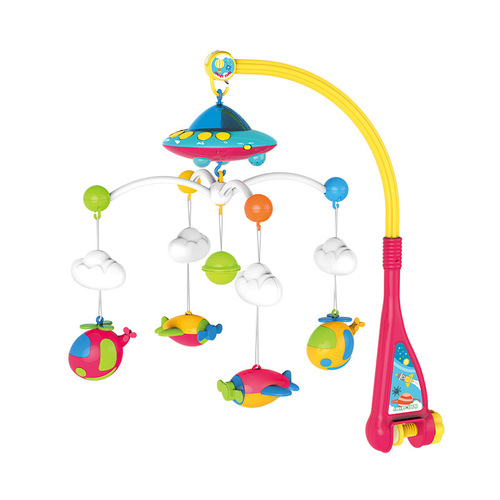 Cross-border infant starry sky projection bed bell light music baby sleep soothing remote control rotating bedside bell toy