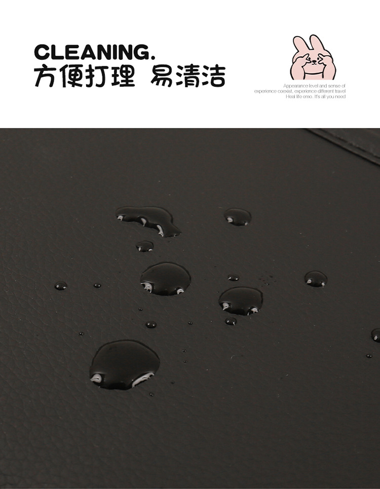 Cartoon Anti-Kick Pad for Car Seat Back, Rabbit and Dog Embroidered Anti-Kick Mat, Car Seat Cushion Cartoon