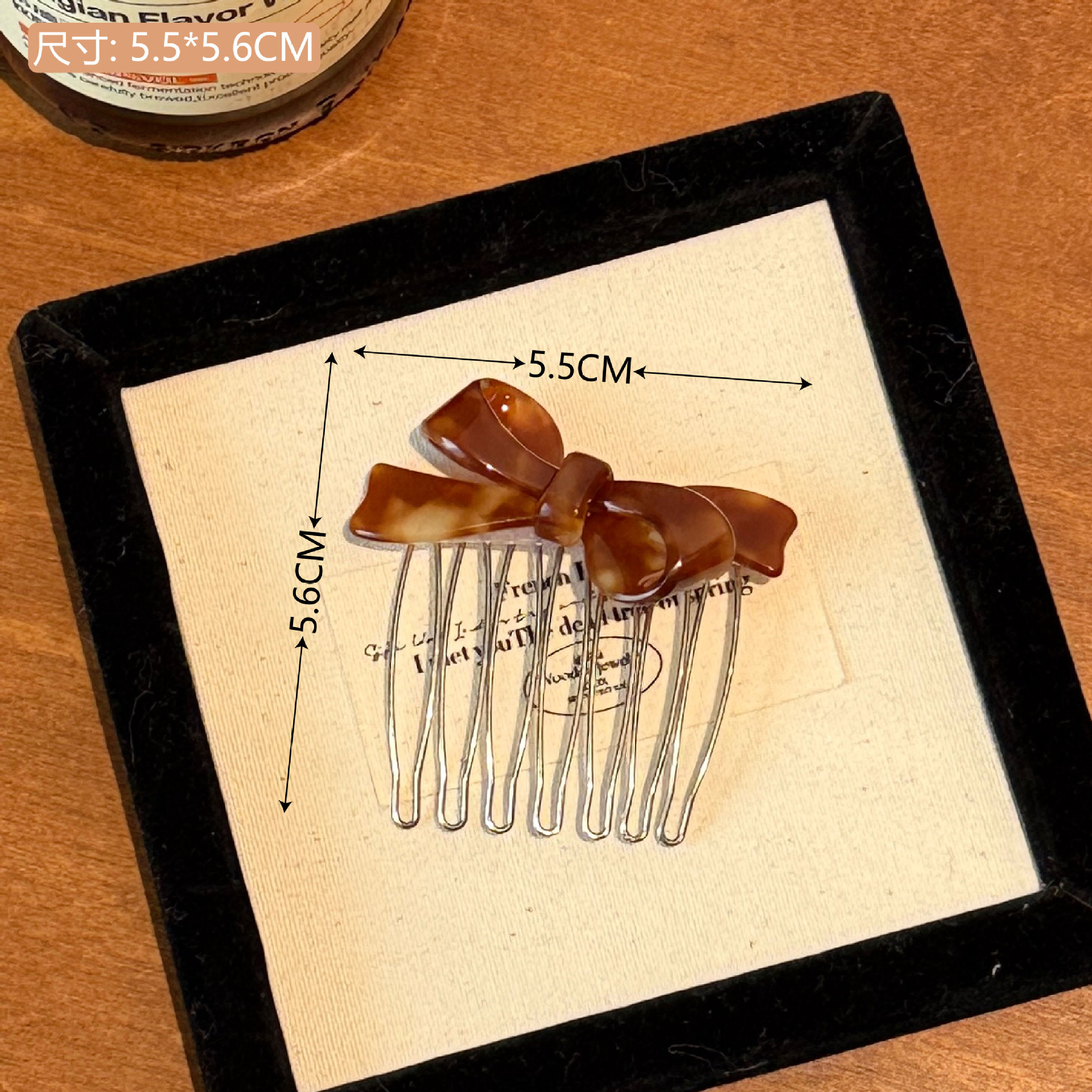 El estilo francés de alto nivel vino rojo ondulado punto tiburón clips niñas corazón pequeño clips de pelo dulce clips de pelo detrás de la cabeza clips de agarre