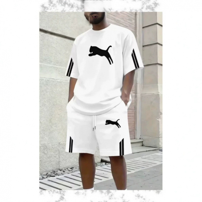 European and American 3D Printed Men's Sports Casual Suits, Fashionable, Comfortable, Breathable, Quick-Drying, American-Style Two-Piece Set, in Stock, Regular European and American 3D Printed Men's Sports Casual Suits, Fashionable, Comfortable, Breathable, Quick-Drying, American-Style Two-Piece Set, in Stock, Regular