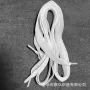 宽版扁平白色鞋带缎面鞋