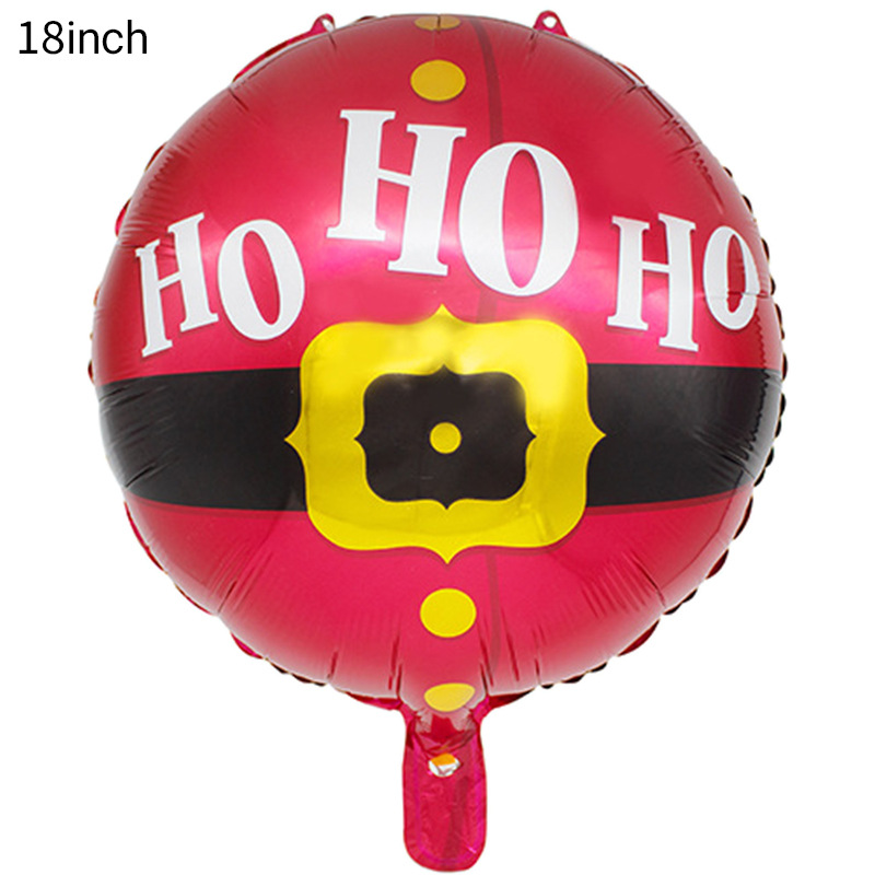 18 pulgadas película de aluminio bola bola globo de Navidad dibujos animados tema de hielo y nieve fiesta noche de Navidad papel de aluminio globo decoración