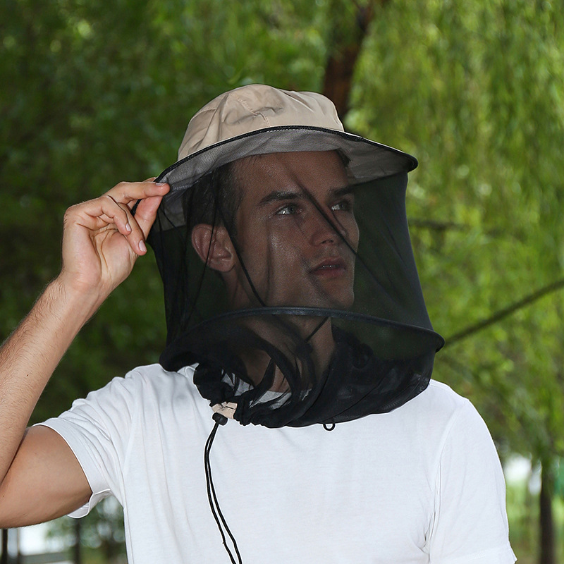 Anti-mosquito sunscreen shawl hat sunshade beekeeping hat summer fishing fisherman hat windproof mask for men and women
