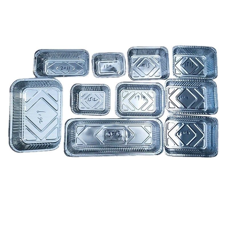 Pan de aire, bandeja de papel de aluminio, bandeja de horneado cuadrada redonda, horno de horneado, aluminio de aluminio, tazón de papel de aluminio desechable para el hogar image 6