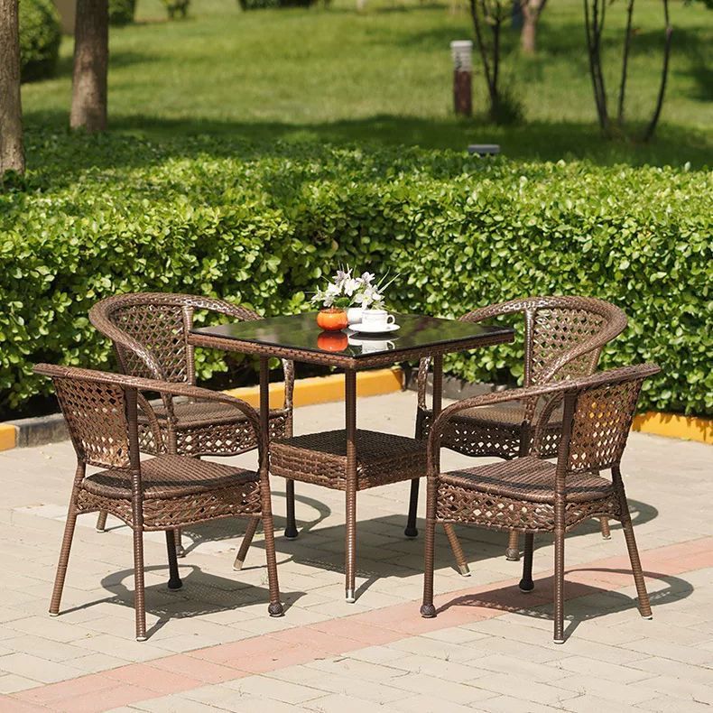 의자 4개 + 2층 사각 테이블 70개 [쿠션 무료]