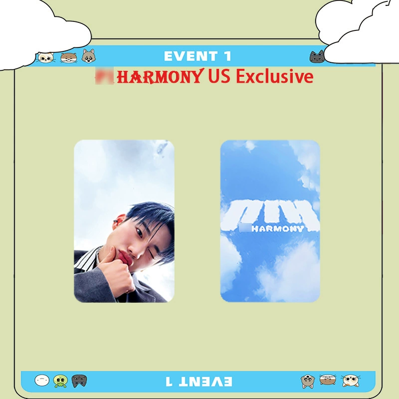 Набор фотокарточек (P1HARMONY DUH! US Exclusive), 54×85 мм, 6 шт., двусторонняя медная бумага