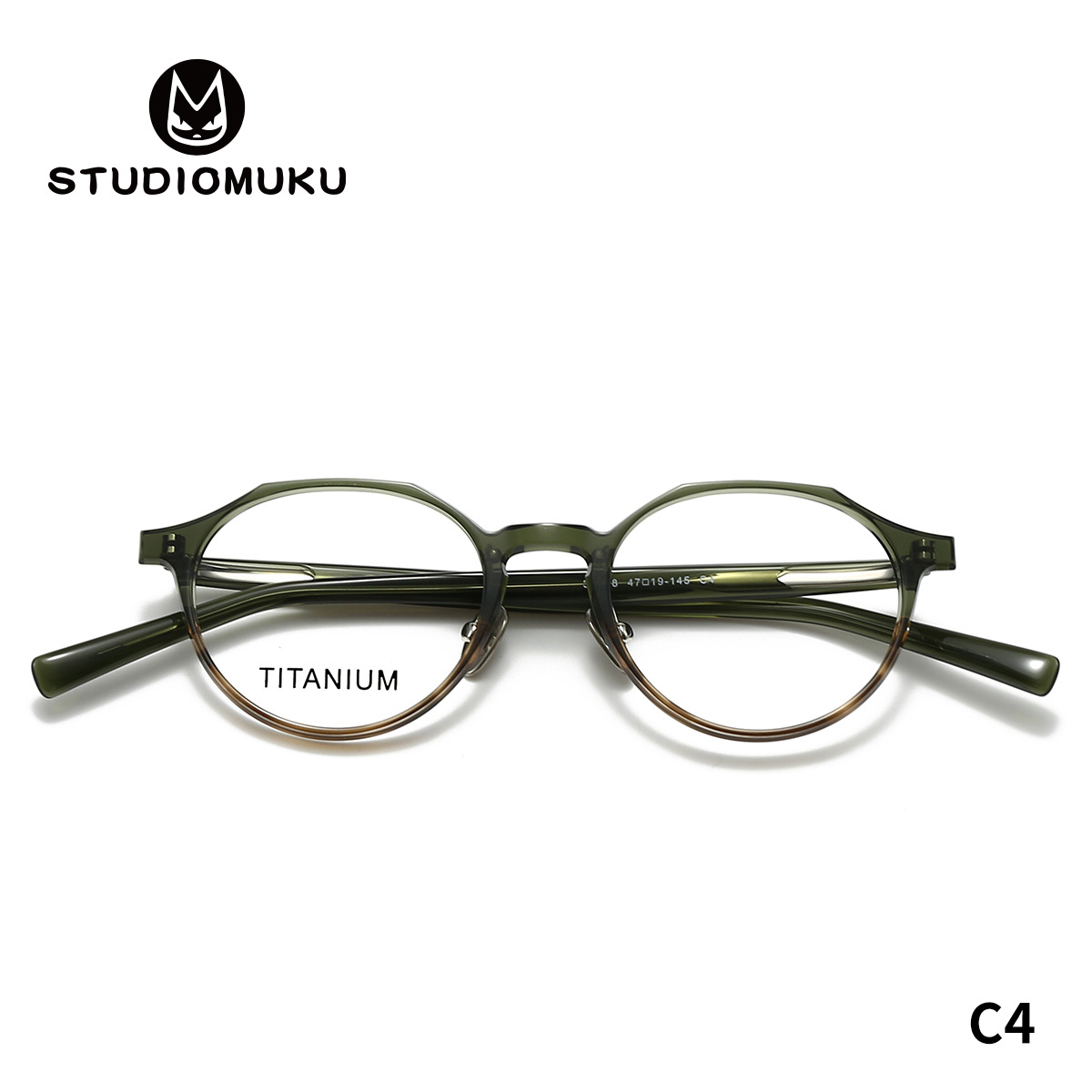 STUDIOMUKU gafas de madera fresca marco de placa no escoger la piel no escoger el uso simple marco de gafas de titanio puro
