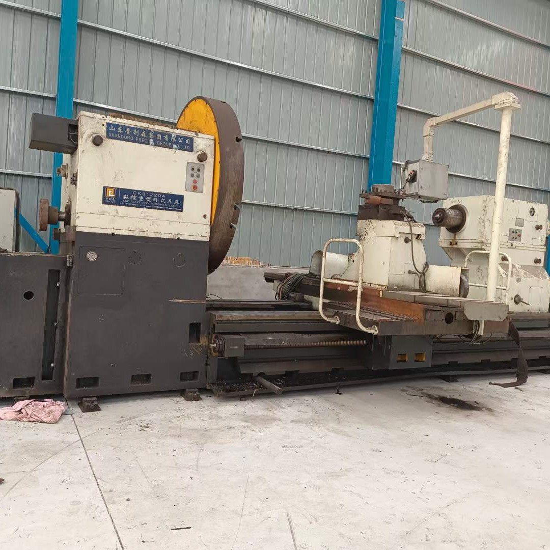 处理二手普利森CK61220Ax4米数控卧式车床导轨1.35米