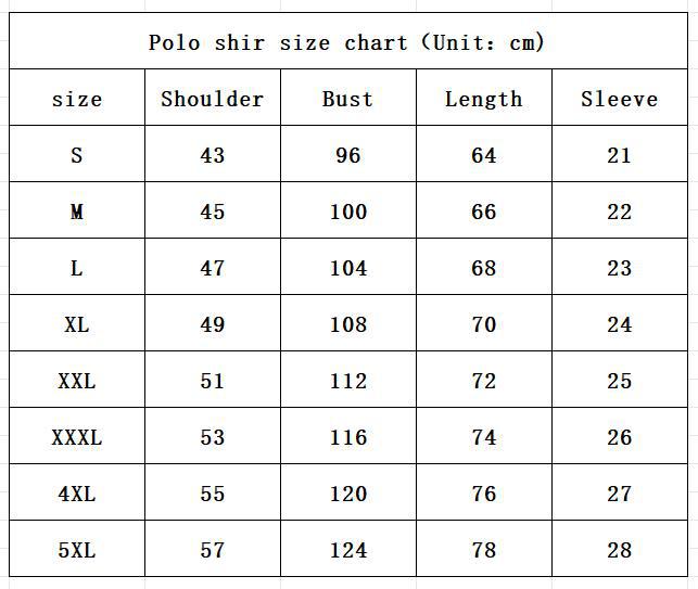 纽扣短袖polo衫S-5XL