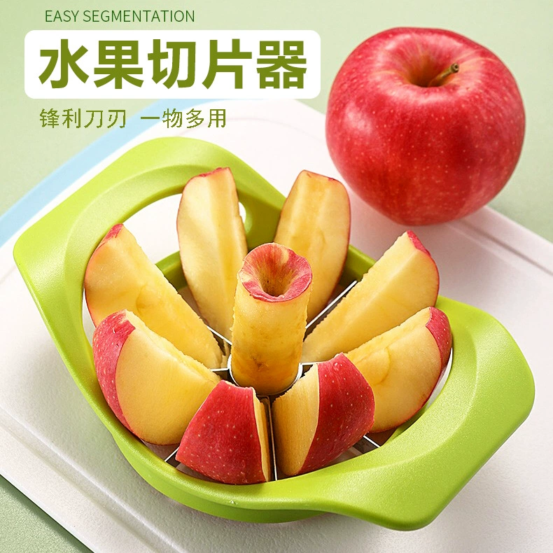 Ломтерезка для яблок, утолщенное лезвие из нержавеющей стали, цельная коммерческая нож для фруктов, нарезка с порошком, нарезка яблока