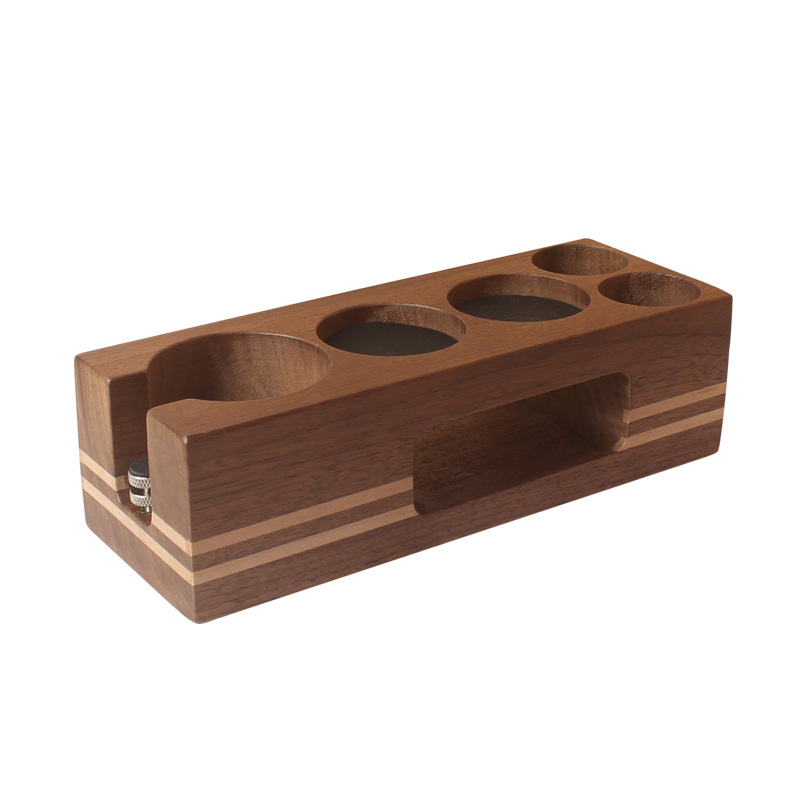 Polvo de café prensa base máquina de café mango polvo de almacenamiento prensa martillo relleno asiento polvo de tela prensa soporte de polvo soporte dispositivo