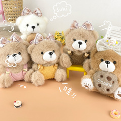 ネットの赤いかわいい蝶結びの座り方の熊のぬいぐるみのぬいぐるみの卸売り