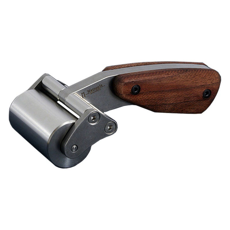 Сверхпрочный валик из нержавеющей стали Nattools, резиновый валик, кожаный валик ручной работы, 630 г/60 мм