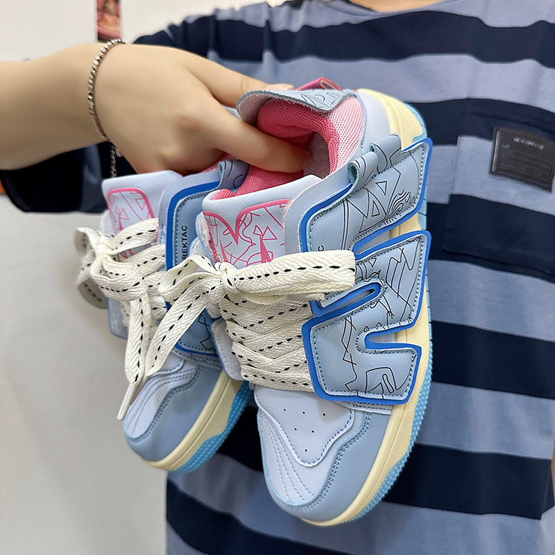 Niche skate shoes 2023 new original design wheat whirlwind hip-hop men and women couples casual all-match skateboard bread shoes_voghion.com