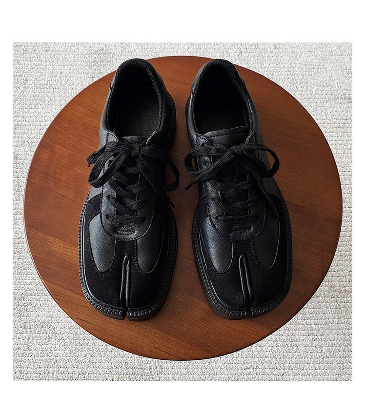 ShoeVault Cross-Border Dickbesohlte Koreanische Dongdaemun Split-Toe Nische Casual Training Pig's Trotter Herren-Derby-Schuhe YS565_voghion.com