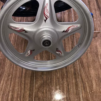 Electric tricycle rear wheel: Motorcycle wheel hub - 16-250-drum-brake-80-bearing-6200-silver