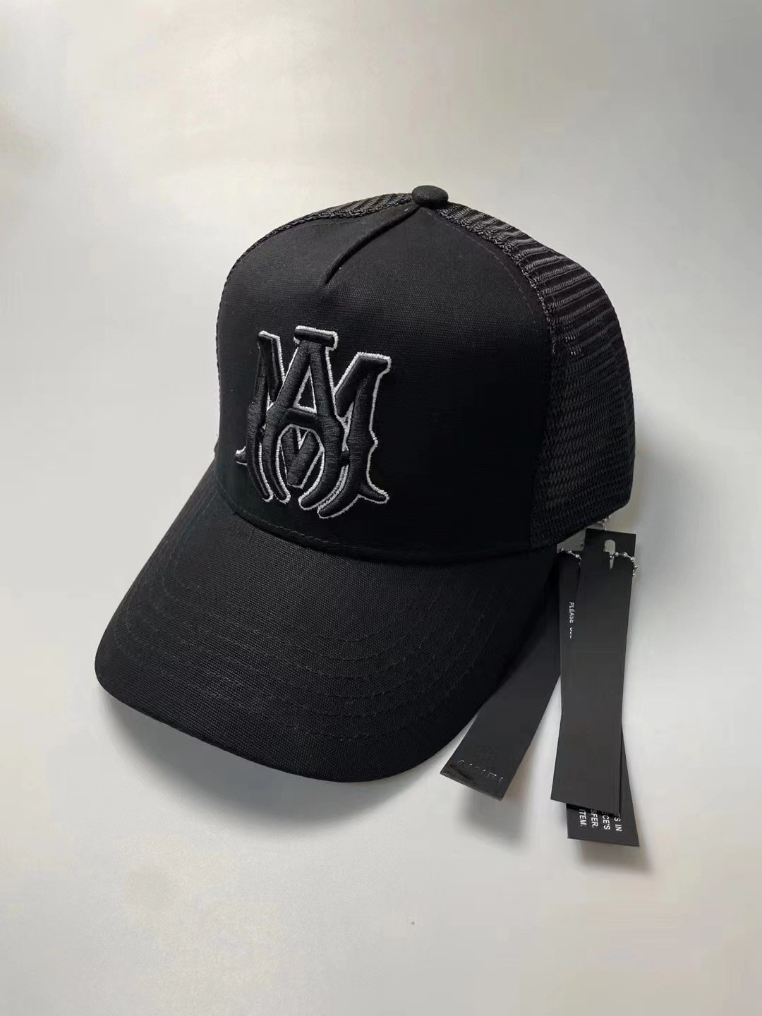 AMIRI estilo de calle para hombres y mujeres con el mismo sombrero de béisbol tendencia de protección solar sombrero de béisbol bordado de verano un cabello