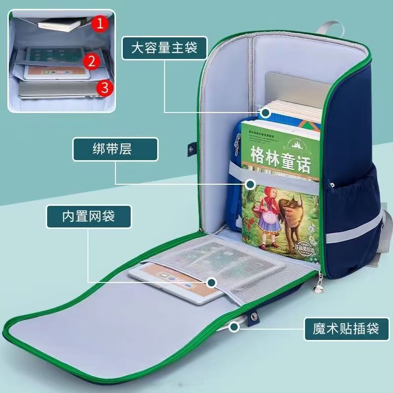 Nueva mochila de escolares de escuela primaria británica lindos niños niñas niñas y hombres ligera de gran capacidad mochila al por mayor